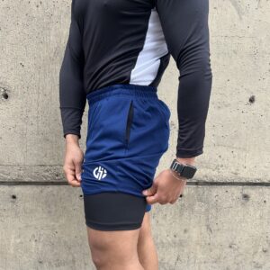 SHORT DEPORTIVO CON LICRA PA-07003 | AZUL